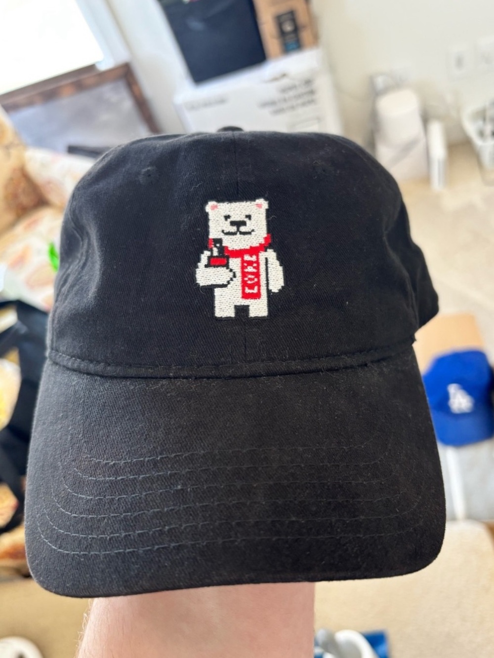 Black baseball cap with Coca Cola polar bear